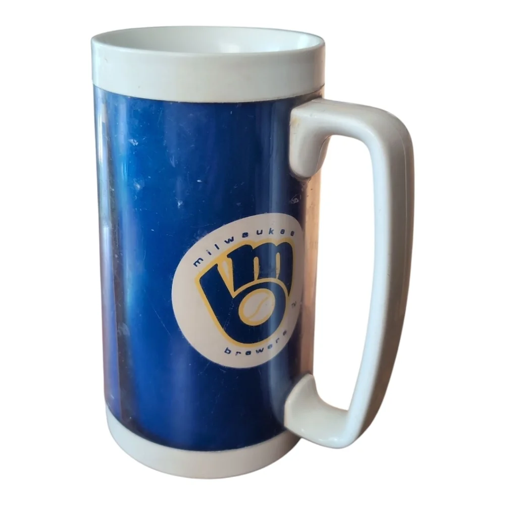 80s Milwaukee Brewers Beer Stein 16oz. Insulated Cup Plastic Double Walled